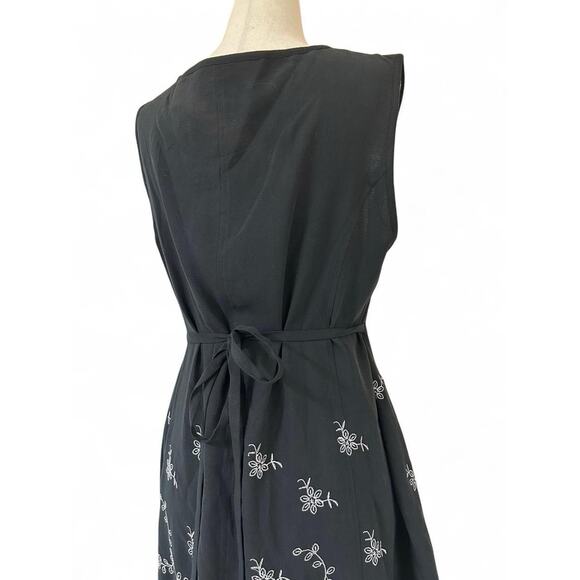 Vintage Pussers West Indies Maxi Floral Embroidered Silk Dress Island Resort L - Picture 5 of 10